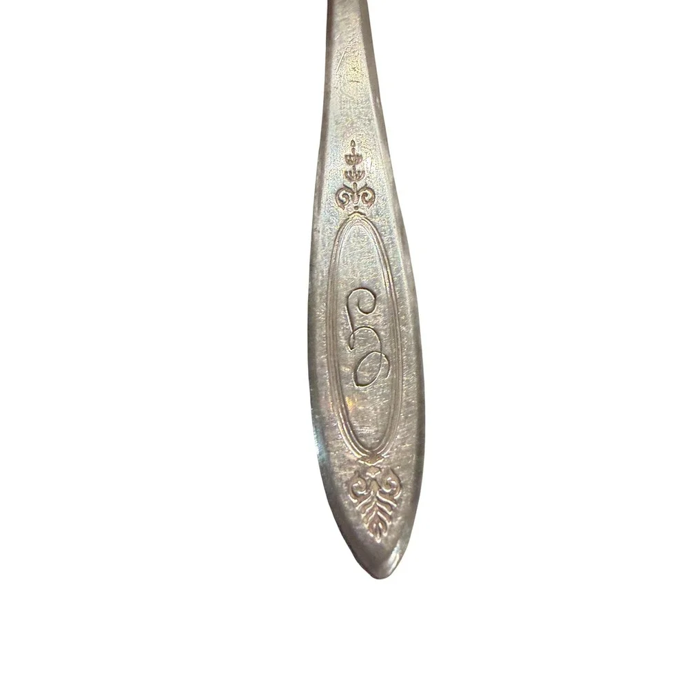 Set of (12) Community Plate (Oneida) ADAM 1917 Silverplate Teaspoons Monogrammed